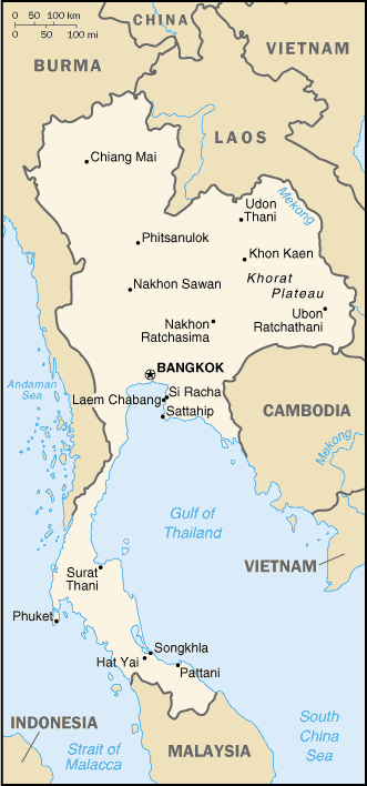 Thailandkarte